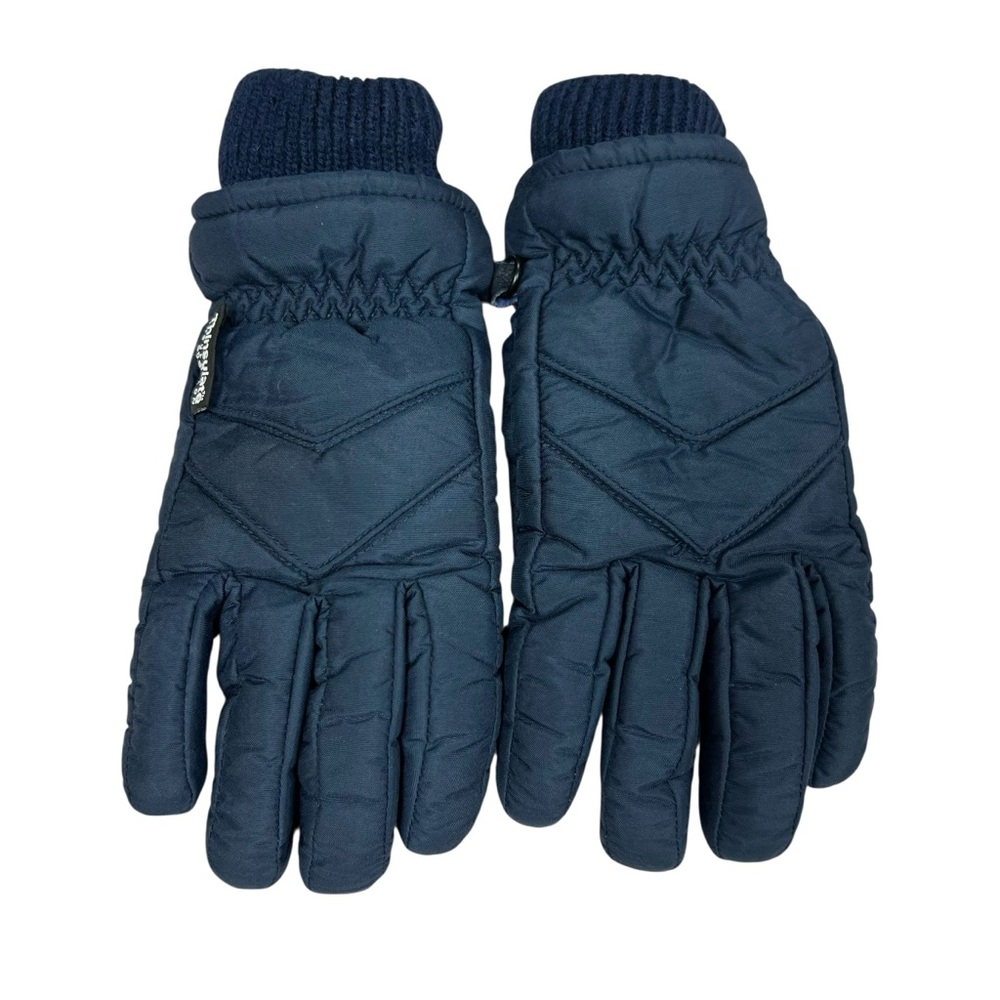 Thinsulate Insulation Gloves Boys Navy Blue Knit Cuffs Fleece Lined Size M